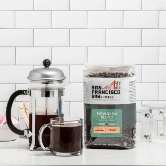 San Francisco Bay Coffee, Hawaiian Blend, 2lb (32oz) Whole Bean Coffee image {3}