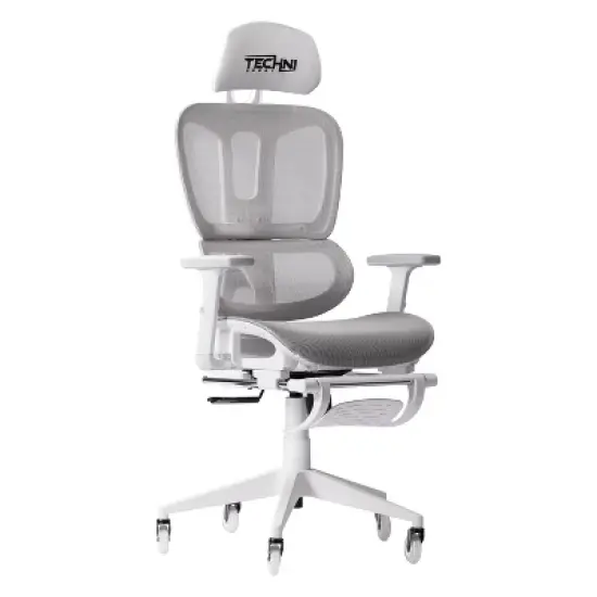 APRILSOUL White Mesh Gaming Chair image {2}
