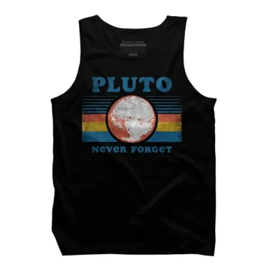 Men's Design By Humans Pluto Never Forget By Tingsy Tank Top image {4}