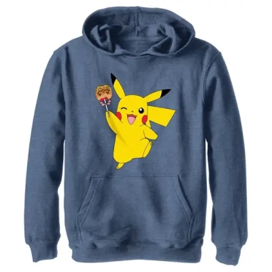 Boy's Pokemon Halloween Pikachu Jack-O'-Lantern Caramel Apple Pull Over Hoodie image {3}