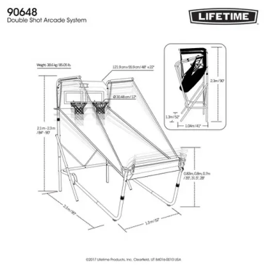Lifetime Double Shot Deluxe Basketball Arcade Game (90648) image {9}