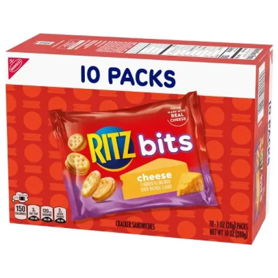 RITZ Bits Cheese Cracker Sandwiches Snack Pack - 10oz/10ct image {8}