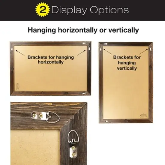 Excello Global Products Rustic Wooden Magnetic Dry Erase Whiteboard, 24"x36" image {4}