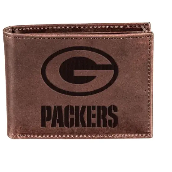 Evergreen Green Bay Packers Bi-Fold Wallet, Brown image {1}