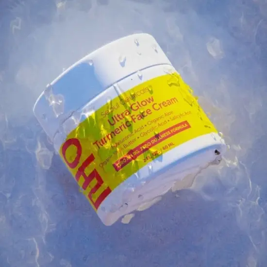 Seoul Ceuticals Korean Skin Care Turmeric Cream - Korean Face Moisturizer for Dull Dry Skin Korean Beauty Skincare - Salicylic Acid Cream + HA, 2oz image {2}