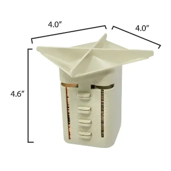 Nadex Coins&trade; 4-Compartment Manual Coin Sorting and Wrapping Organizer in Beige image {1}