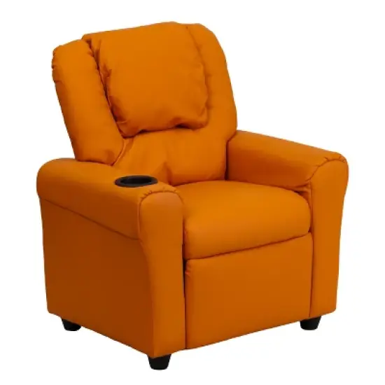 Emma and Oliver Contemporary Kids Recliner with Cup Holder and Headrest image {18}