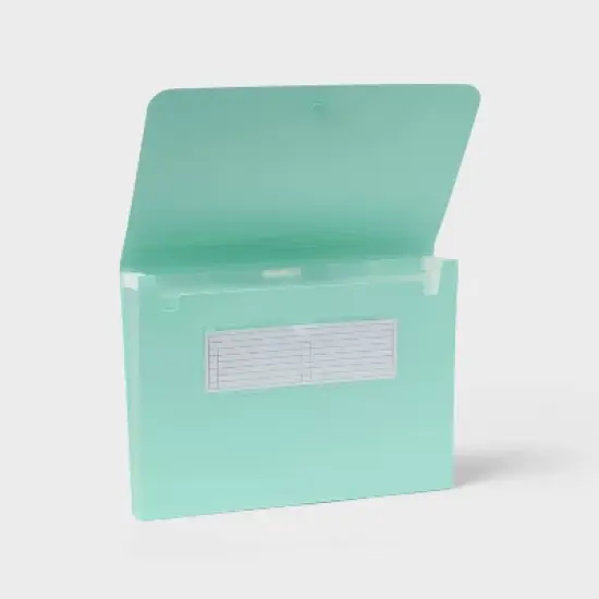 7 Pocket Expanding File Folder Letter Size Teal - up&up&trade; image {2}