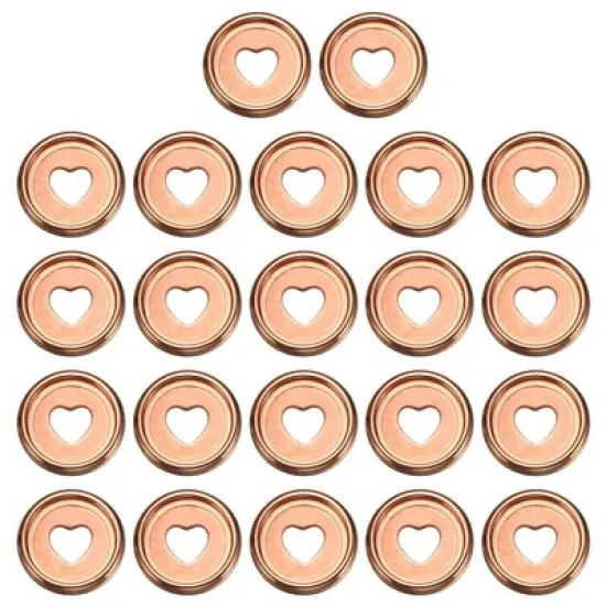 Unique Bargains Plastic DIY Notebook Planner Heart Binder Rings 22 Pcs image {5}