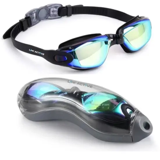 Link Active Kids Swim Goggle With Fast Clasp Technology UV Protection Leak & Fog Proof Wide View Boys & Girls Ages 3-9 image {8}