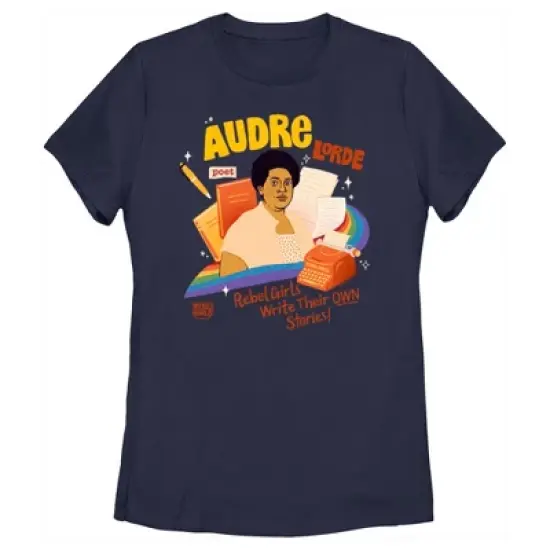Women's Rebel Girls Audre Lorde Portrait T-Shirt image {3}