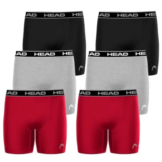 Head 6 Pack Men's Athletic Boxer Briefs Breathable Stretch No Fly Tagless Underwear image {7}