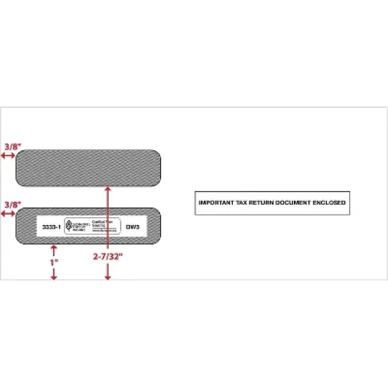 ComplyRight Moistenable Glue Security Tinted Double-Window Tax Envelopes 3 7/8" x 8.5" 50/Pack image {3}