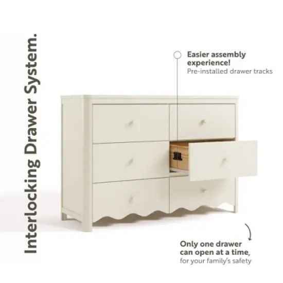 Storkcraft Casablanca 6-Drawer Double Dresser image {5}
