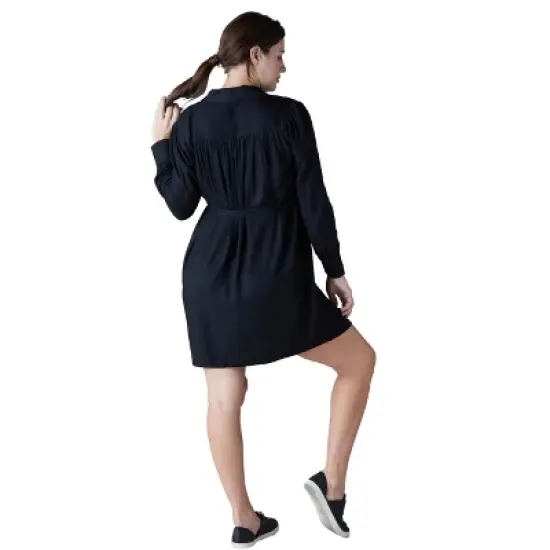 Ingrid & Isabel Maternity Belted Drape Shirt Dress image {4}