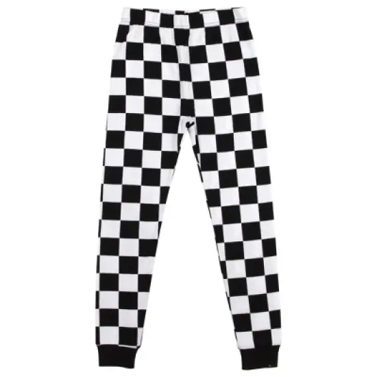 E.T. 2-pack Boy's Black & White Checkered Pajama Set image {2}