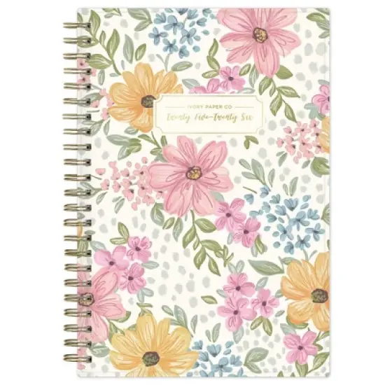 Blue Sky Ivory Paper Co 2025-2026 Weekly/Monthly Wirebound Planner 5"x8" Printed Nataliana Multi Floral image {13}