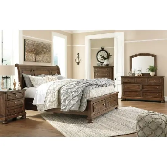 Flynnter Nightstand Medium Brown - Signature Design by Ashley image {4}