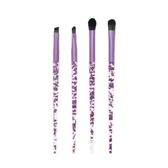 Unique Bargains Portable Eye Brush Purple 4 Pcs image {5}