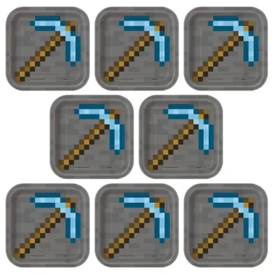 Minecraft 7" 8ct Paper Party Snack Plates image {3}