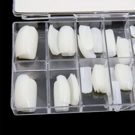 Unique Bargains Plastic Full Cover False Nail Beauty Art Tips Decor Nails Extension 100 Pcs image {1}