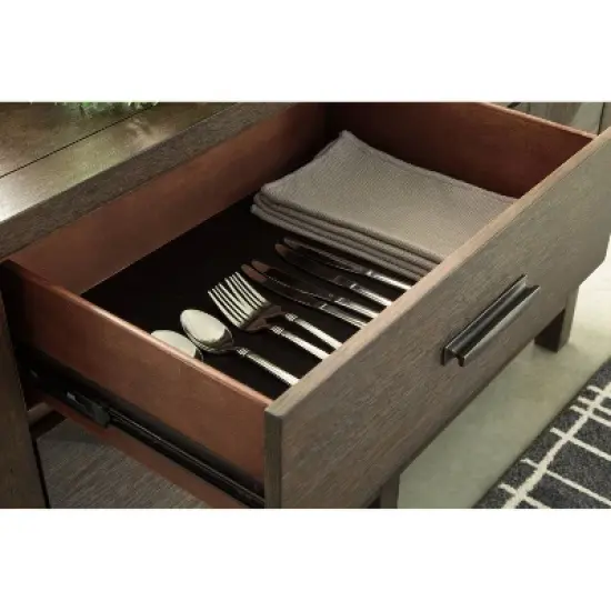 Dellbeck Dining Server Brown/Beige - Signature Design by Ashley image {6}