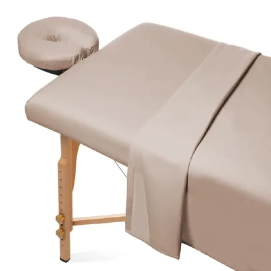 Saloniture 3-Piece Microfiber Massage Table Sheet Set, Includes Flat and Fitted Sheets with Face Cradle Cover image {16}