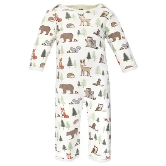 Hudson Baby Infant Boy Cotton Coveralls, Forest Animals image {4}