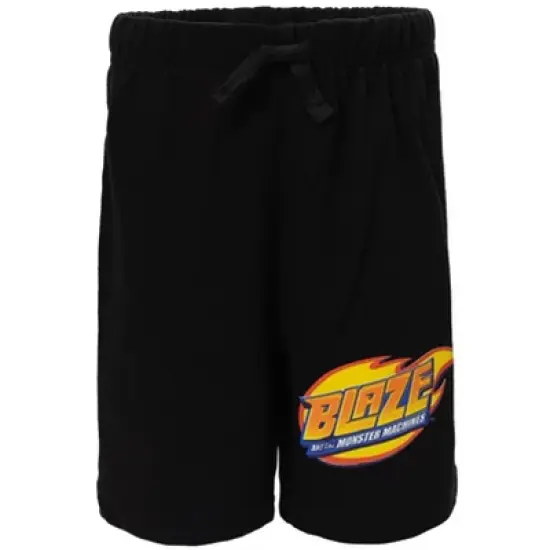 Blaze and the Monster Machines Stripes Zeg Blaze T-Shirt Tank Top and Bike Shorts French Terry 3 Piece Outfit Set Toddler  image {2}