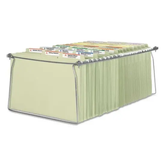 Smead Steel Hanging Folder Drawer Frame, Legal Size, 23" to 27" Long, Gray, 2/Pack image {5}