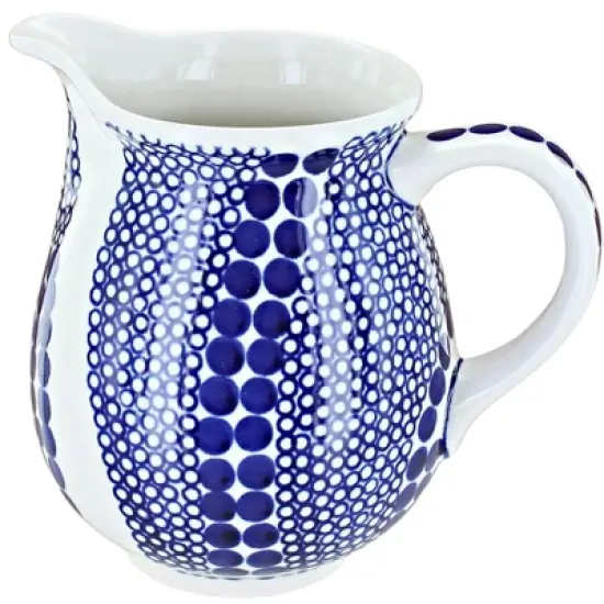 Blue Rose Polish Pottery 951 Zaklady Small Pitcher image {9}