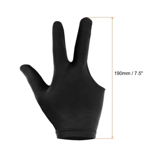 Unique Bargains Polyester Breathable Smooth Touch 3 Fingers Pool Gloves 2 Pcs image {1}