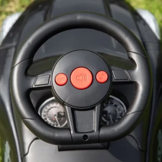 Aosom Kids Ride On Push Car, Foot-to-Floor Sliding Toy Car for Toddler with Working Horn, Music, Headlights and Storage image {4}