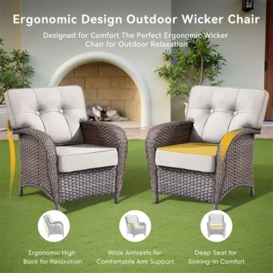 8 Pieces Gymojoy Sofa Chairs Ottoman with Swivel Chairs image {9}