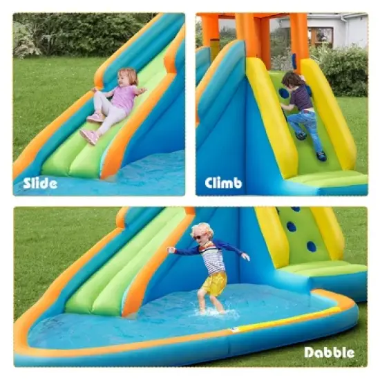 Costway  Kids Bounce House Castle Splash Water Pool Without Blower image {7}