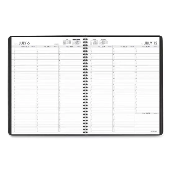Weekly Appointment Book, 11 x 8.25, Black Cover, 14-Month: July 2025 to Aug 2026 image {1}