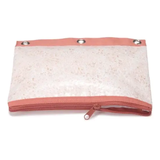 Notebook Collective Pink Floral Double Layer Binder Pouch image {1}