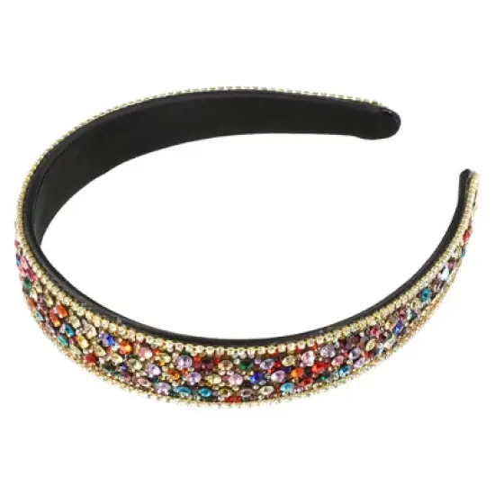 Unique Bargains Women's Luxury Sparkly Rhinestone Wide Headband 1 Pc image {8}