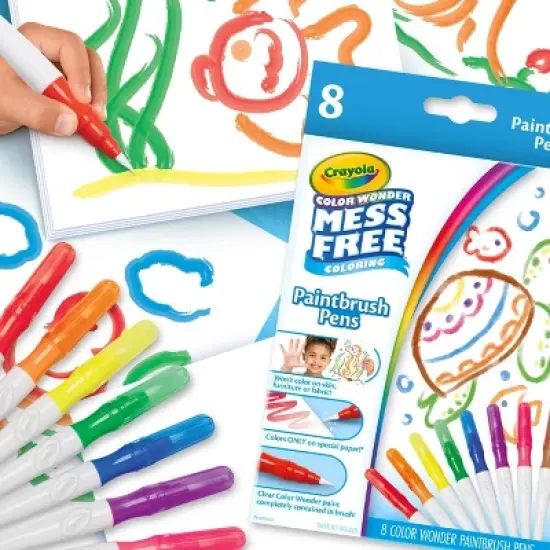 Crayola 8ct Color Wonder Paintbrush Pens image {2}