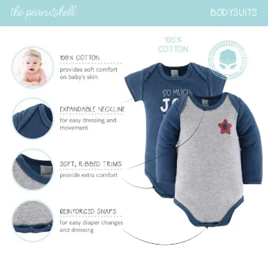 The Peanutshell Boy Stuff Newborn Layette Set for Baby Boys, 30-Pieces, Blue/Red, 0-3 Months image {2}