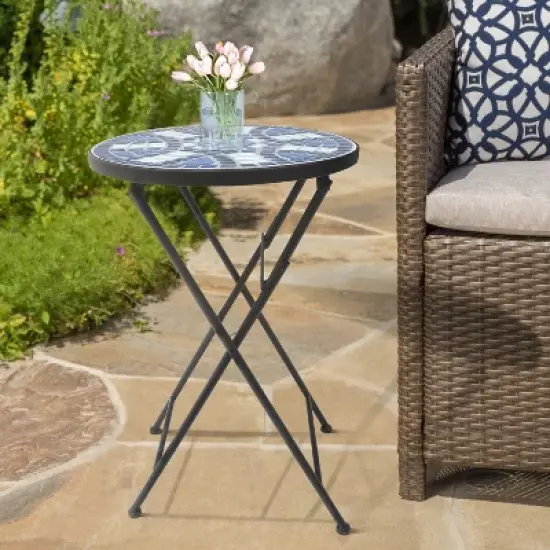 Saint Birch Lori Mosaic Folding Side Table image {3}