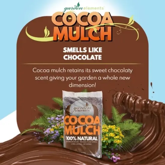 Garden Elements 100% Natural Cocoa Bean Shell Mulch for Gardens, Flower Beds, Potted Plants, Mulching 2 CF image {4}