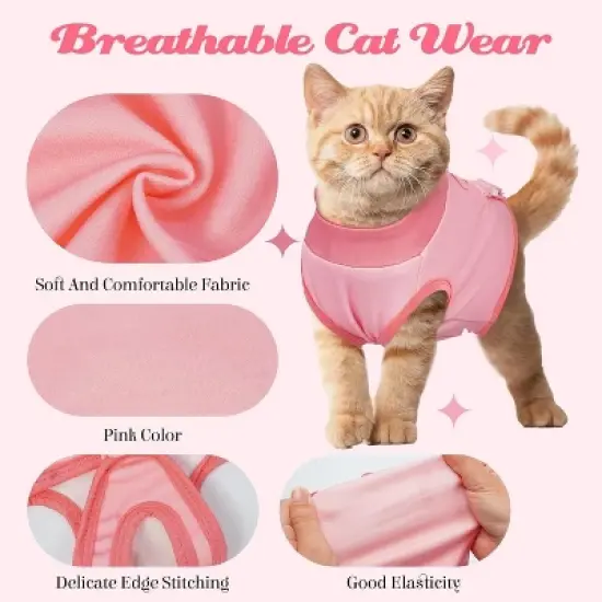 Cat Surgery Recovery Suits, Adjustable Cat Onesies for After Surgery, Female Cat Spay Suit, Male Cat Soft Onesie After Neuter Surgery, Kitten Clothes image {6}
