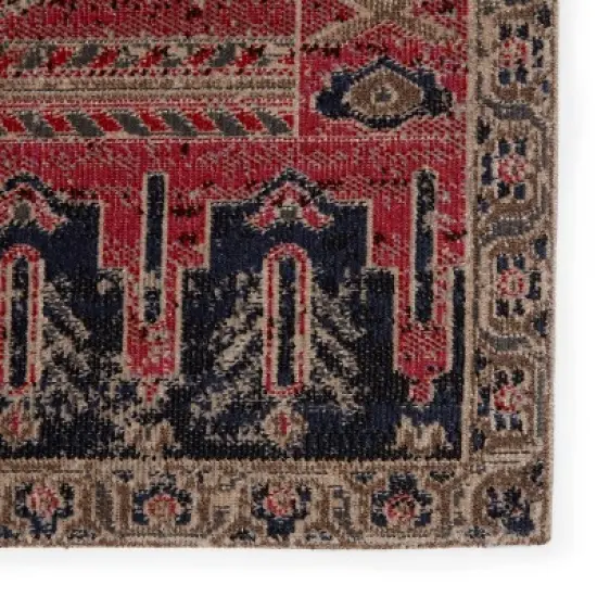 Cicero Indoor/Outdoor Medallion Area Rug Pink/Blue - Jaipur Living image {3}