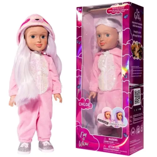 I'M A WOW Chloe the Cozy Glam 14" Fashion Doll with Color-Changing Hair image {5}