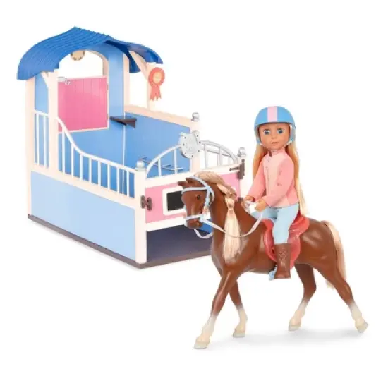 Glitter Girls Milla & Milkyway Poseable 14" Equestrian Doll & Horse Stable Bundle image {2}