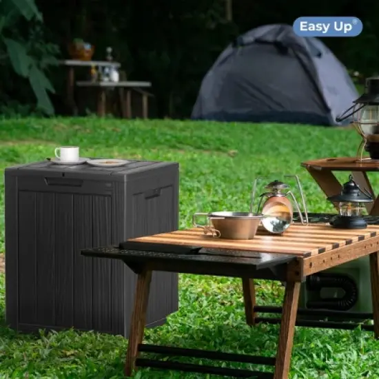 Chic Crate - 18.11'' W 28 Gallons Water Resistant Resin Lockable Deck Box image {6}