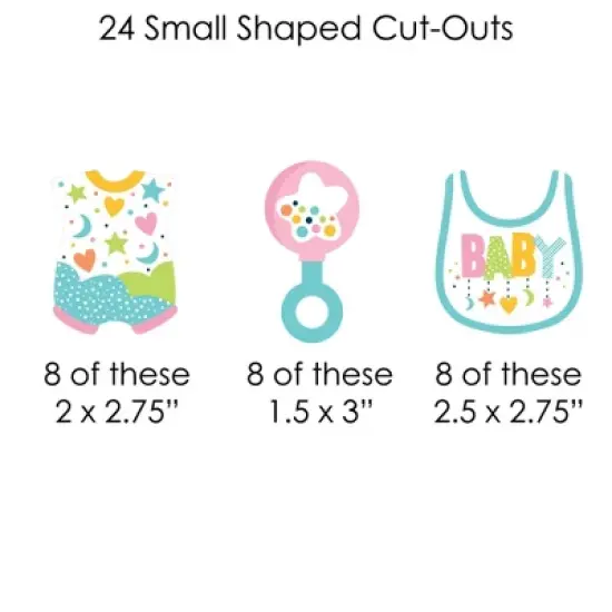 Big Dot of Happiness Colorful Baby Shower - Gender Neutral Party DIY Decorations - Clothespin Garland Banner - 44 Pieces image {4}