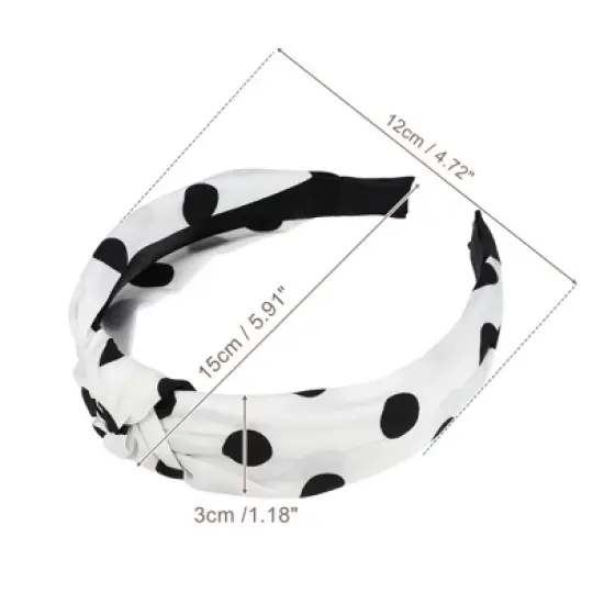 Unique Bargains Women's Polka Dot Knotted Headband 1 Pc image {5}