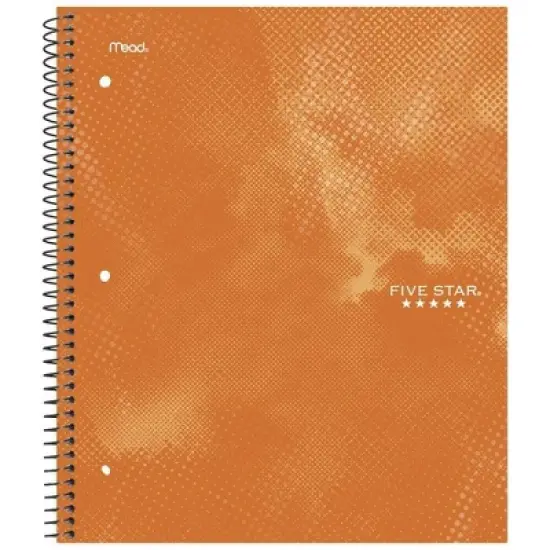 Five Star Active Subject Notebook 80ct Orange image {1}